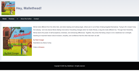 Hey, Mallethead site screenshot